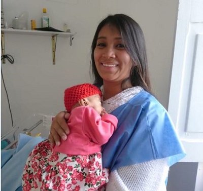 Hade, la bebé recién nacida que es símbolo de vida en el Instituto Materno Infantil 