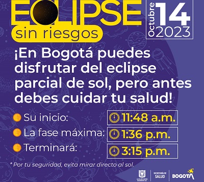 ¡Eclipse sin riesgos! recomendaciones para el cuidado de la salud durante el eclipse parcial de sol