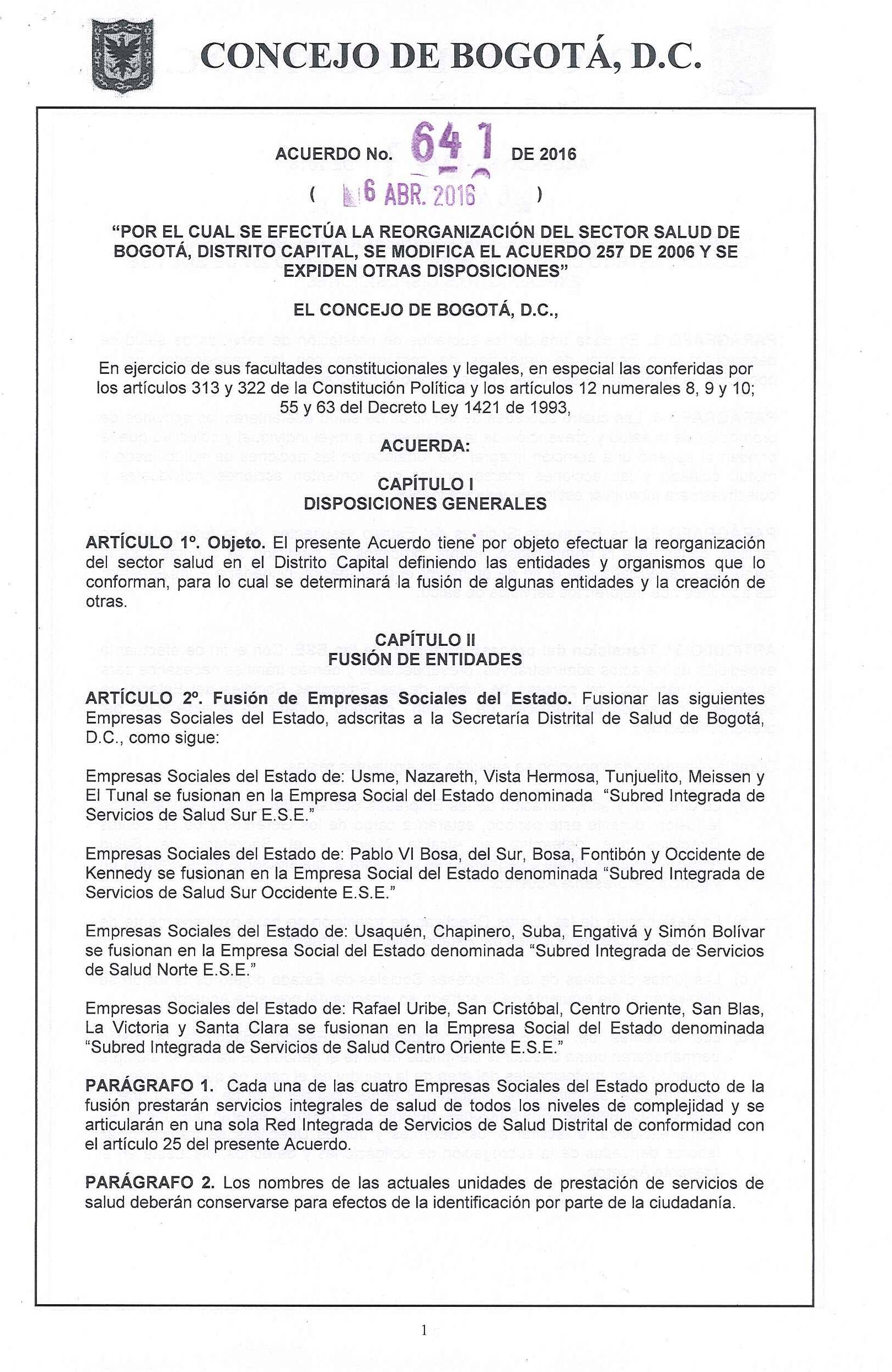 Acuerdo 641
