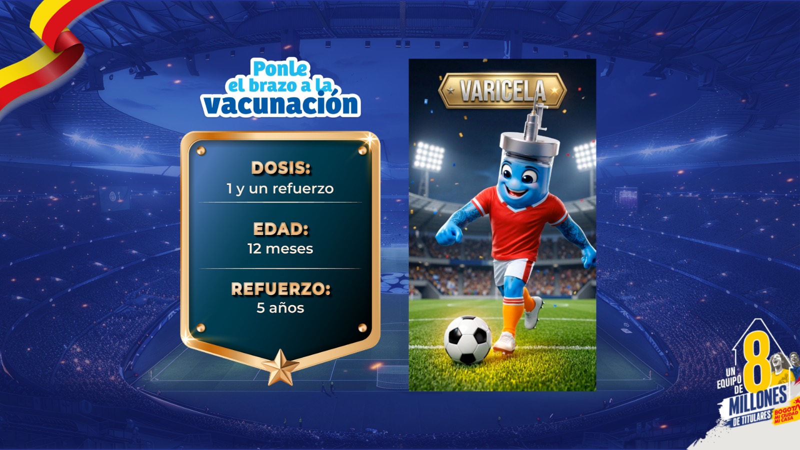 El refuerzo contra la varicela hace la diferencia: Distrito invita a completar las vacunas de nuestros jugadores de 5 años​