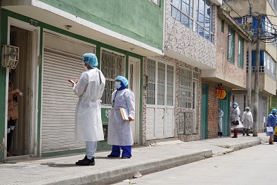Acciones en salud en el primer día de cuarentena