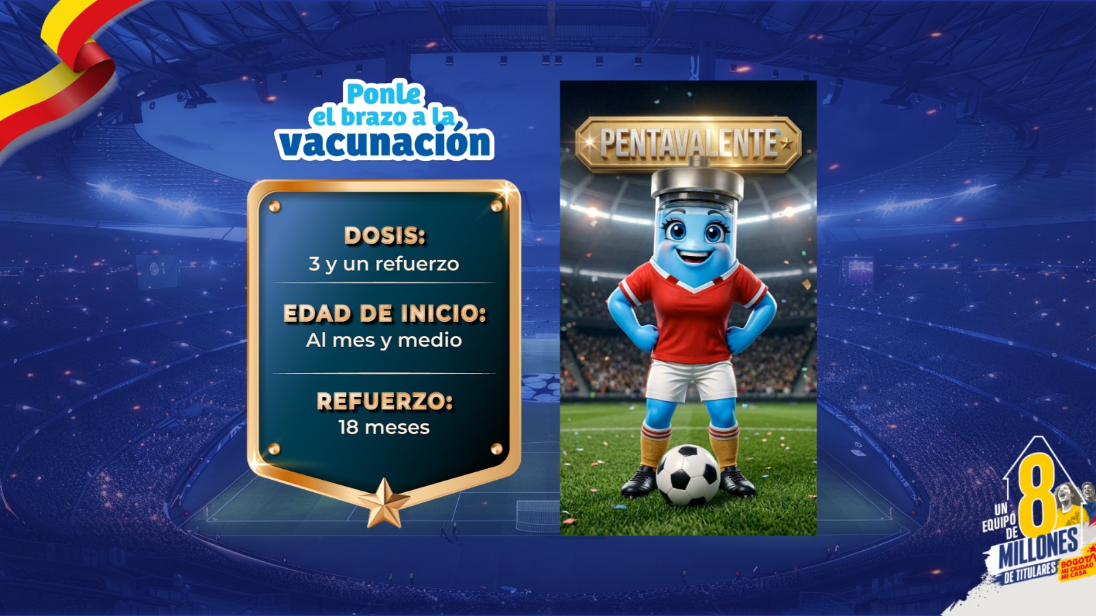 Cinco enfermedades, una sola protección: Bogotá invita a completar la vacuna pentavalente​​​