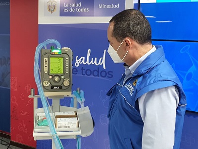 Bogotá recibe 130 ventiladores para atención del COVID-19