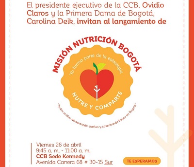 'Misión Nutrición Bogotá, una estrategia de donación y distribución de alimentos y hacen llamado a la industria de alimentos